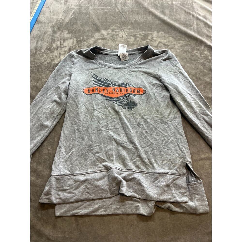 Harley Davidson, sweatshirt long‎ leave shirt Small Tifton Georgia Side split
